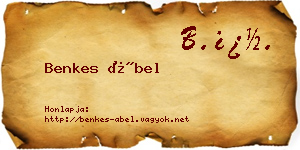Benkes Ábel névjegykártya