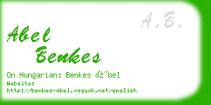 abel benkes business card